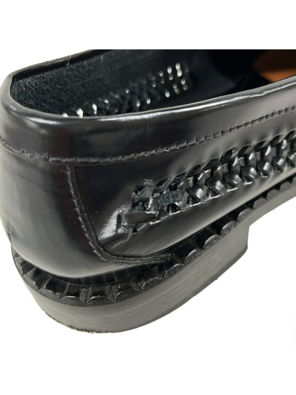 Prada Loafers 36.5 Black Moccasins Leather - Picture 8 of 11